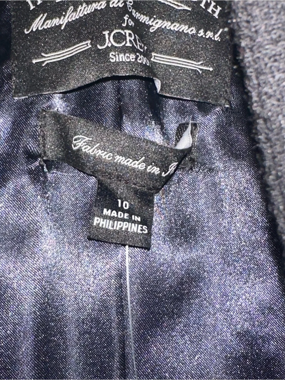 J. Crew measurements pit